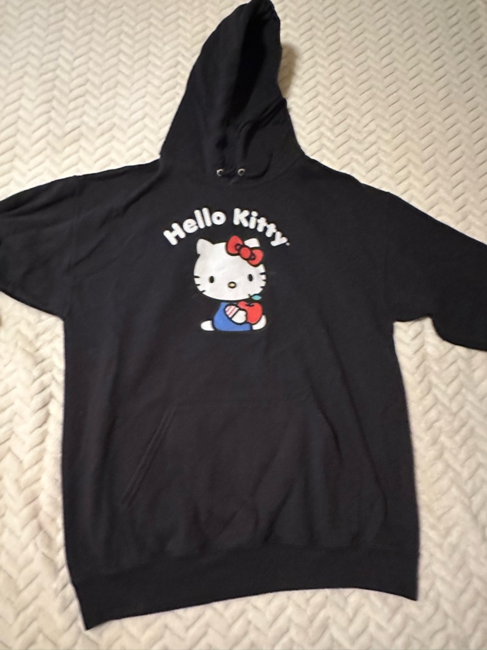 Hello Kitty Black Graphic Hoodie adult Large